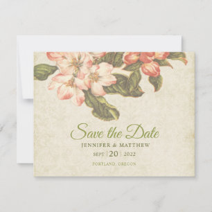 Mariage vintage Apple Blossom Enregistrer la carte