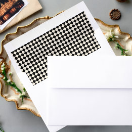 Mariage Vintage Argent et Noir à Damier Vieille Fo