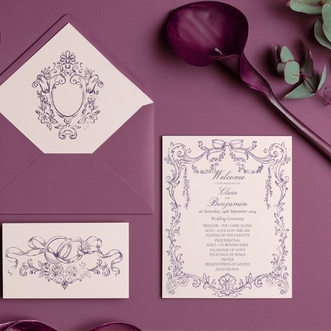 Mariage Vintage Baroque Victorien prune (Créateur téléchargé)