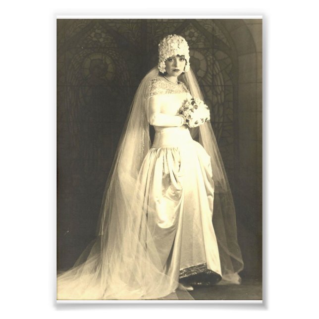 Mariage vintage La Mariée Photo Imprimer (Devant)