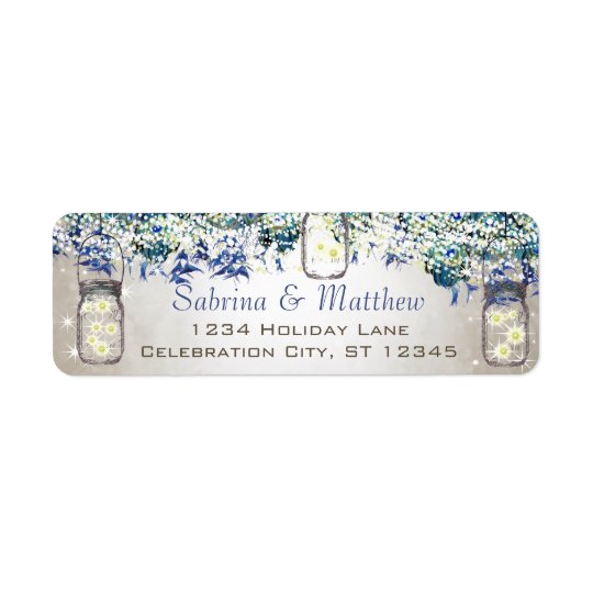 Mariage vintage Luxe rustique de paon Étiquette D’adresse Retour