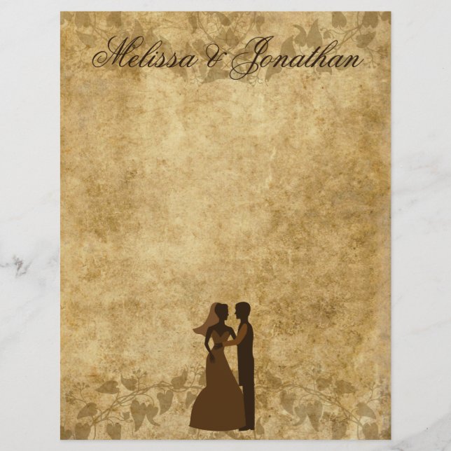 Mariage vintage mariée Groom Il était une fois (Devant)