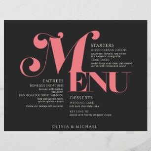 Mariage vintage noir Saumon rose