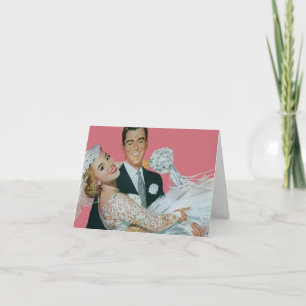 Mariage vintage Nouveaux mariés, mariée et Merci d