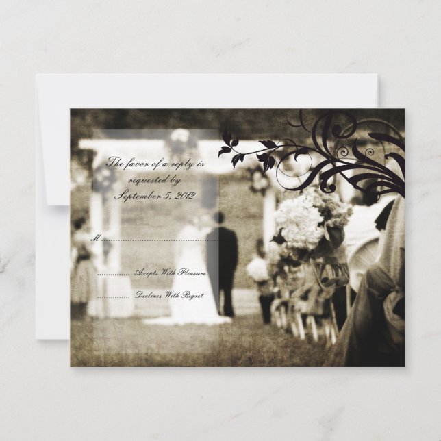 Mariage vintage RSVP (Devant)