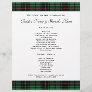 Mariage vintage, Tartan Davidson Motif moderne