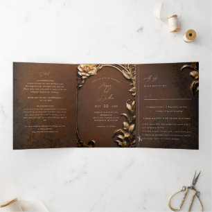 Mariage vintage Tri-Fold inspiré du théâtre