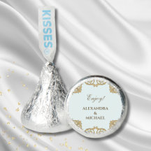 Mariage Vintage Victorien Orné Bleu