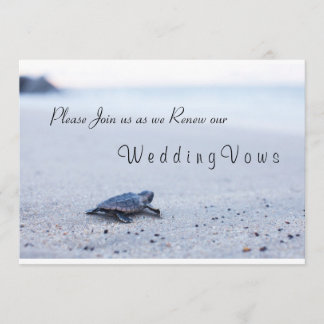 Mariage Vow Renouvellement Invitation Tortue de me