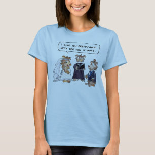Mariage Vows Hamsters Cartoon personnalisé T-shirt