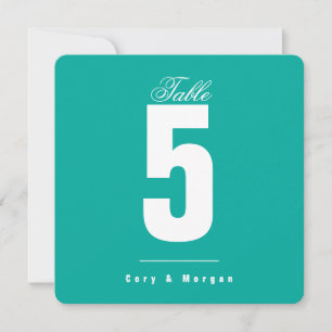 Mariage Waters Edge Solide Numéro de table