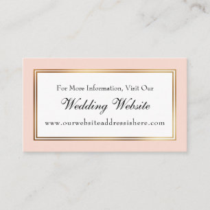 Mariage Web Gold Borders Blush Insérez des cartes