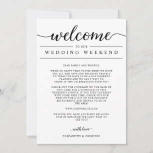 Mariage Week-end Bienvenue et cartes d'identité