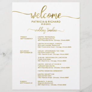 Mariage Week-end Itinéraire Simple Chic Timeline