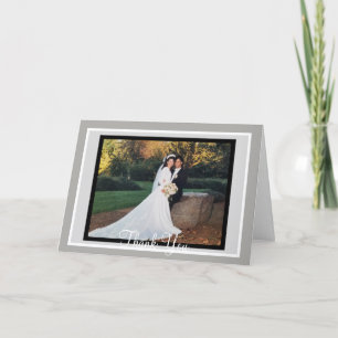 Mariage White Black Photo Merci Cartes