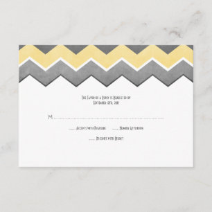 Mariage Zag Jaune et Grey Zig Zag RSVP