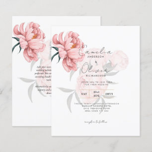 Mariages floraux de pivoines roses modernes Invita