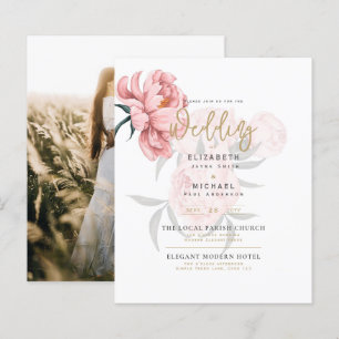 Mariages floraux de pivoines roses modernes Invita