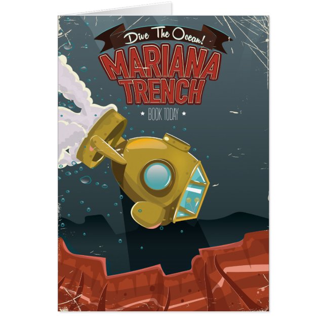 Marianas Trench poster de voyage de dessin animé v (Devant)