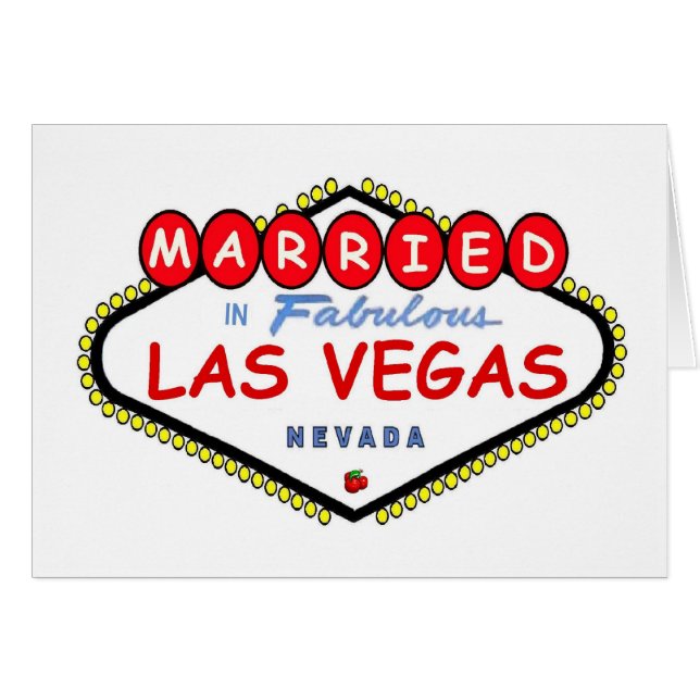 MARIÉ À Las Vegas Carte logo Cherry (Devant horizontal)
