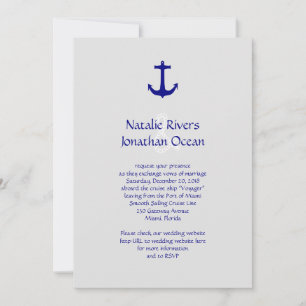 Marié à Sea Cruise Wedding Invitations