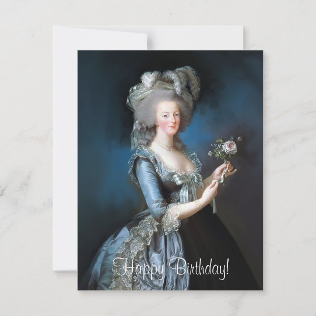 Marie Antoinette avec un rose (Devant)
