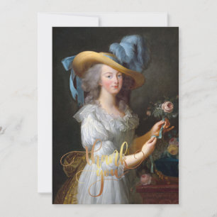 Marie Antoinette avec une rose Merci