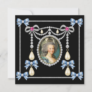 Marie Antoinette Carte inspirée Reine de France