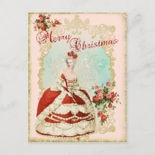 Marie Antoinette Carte postale Portrait rose de N