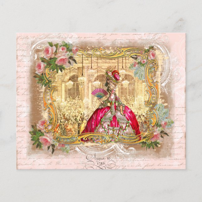 Marie Antoinette fête en rose à Versailles (Devant)