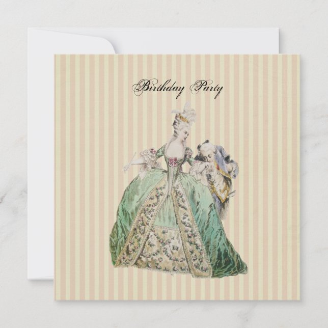 Marie Antoinette ~ Invitations / RSVP #16 (Devant)