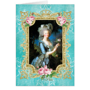 Marie Antoinette Le Brun Portrait Blue Damas