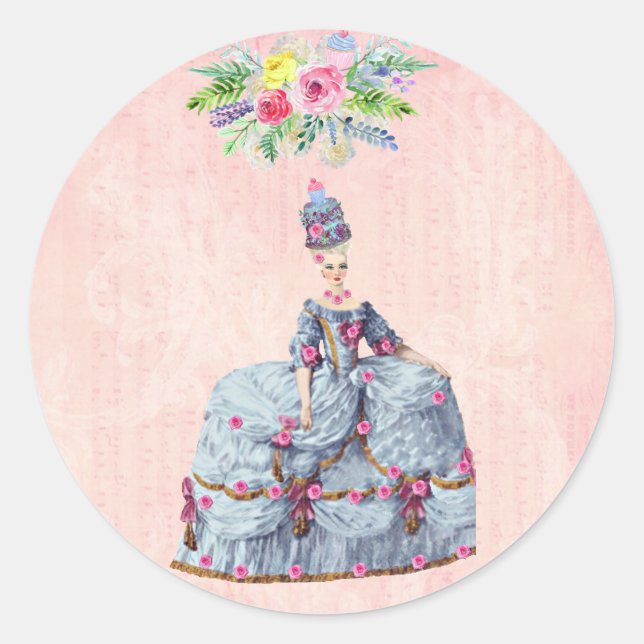 Marie Antoinette ~ Mangeons Sticker Au Gâteau (Devant)