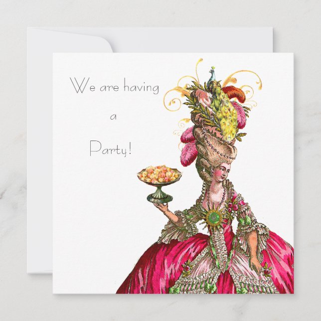 Marie Antoinette paon et gâteau (Devant)