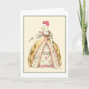 Marie Antoinette Poodle Fashion Plate Papeterie