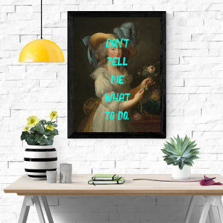 Marie Antoinette Pop Art Sassy Poster brillant