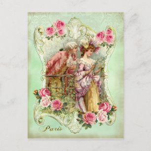 Marie Antoinette Rococo Amateurs Carte postale Dam