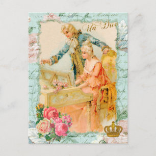 Marie Antoinette Rococo Piano Carte Postale