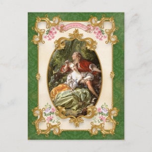 Marie Antoinette Sevres green Lovers Carte postale