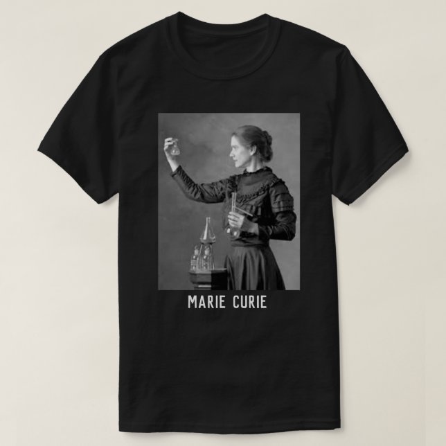 marie curie est physicien noir élégant tshirt (Design devant)