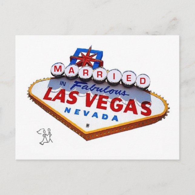 MARIÉ Dans Fabulous Las Vegas Carte Postale (Devant)