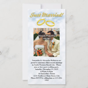 Marié, deux bandes d'or/nuages