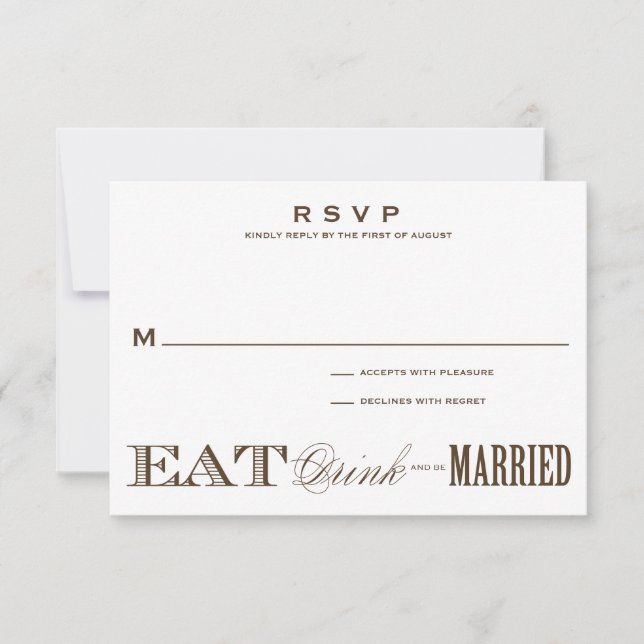 & MARIÉ(E) | RSVP 3.5 x 5 (Devant)