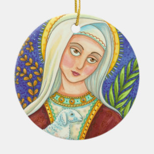 Marie Et Agneau ORNEMENT DE NOËL