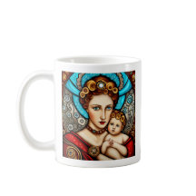 Marie et Jésus tasse avec citation