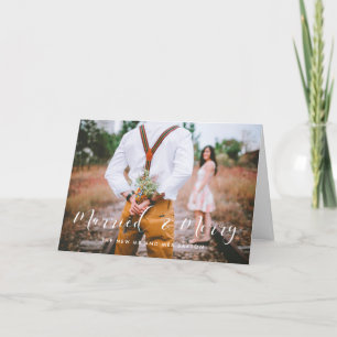 Marié et Joyeux faire-part de mariage élégant