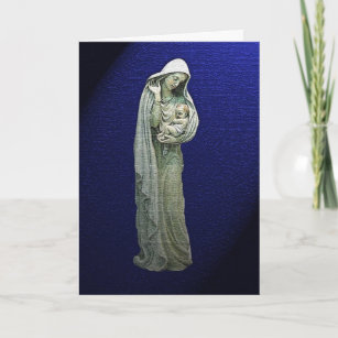 Marie et la carte de Noël Enfant du Christ