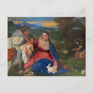 Marie et l'Enfant Jésus par Titian Carte postale
