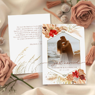 marié Faire-part photo Mariage Boho