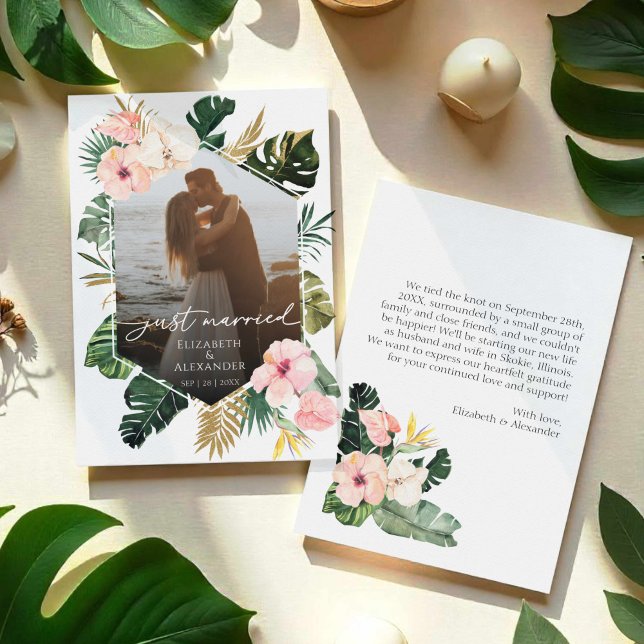 marié | Faire-part photo Mariage tropical (Créateur téléchargé)